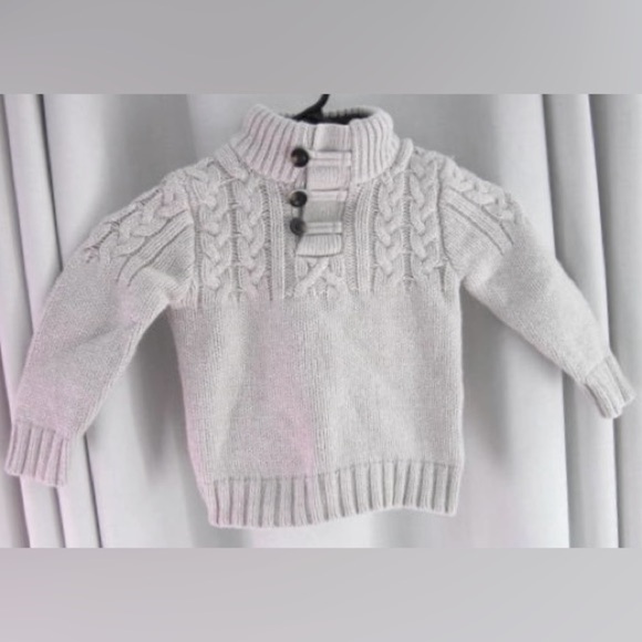Baby Gap Boy's Cable Knit Cotton Blend Pullover Sweater w/Elbow Patches; Size 2T - Picture 4 of 9